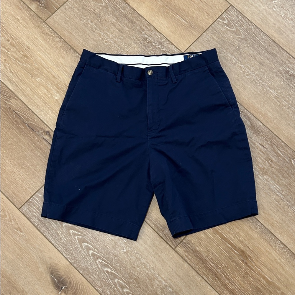 Polo by Ralph Lauren Navy Blue Flat Front Shorts